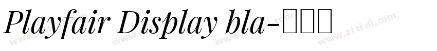 Playfair Display bla字体转换